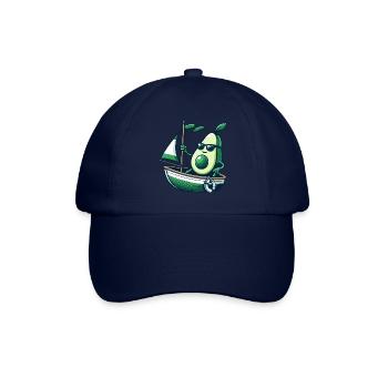 Cool summer sailing dinghy with avocado - Baseball Cap - blue/blue - Front