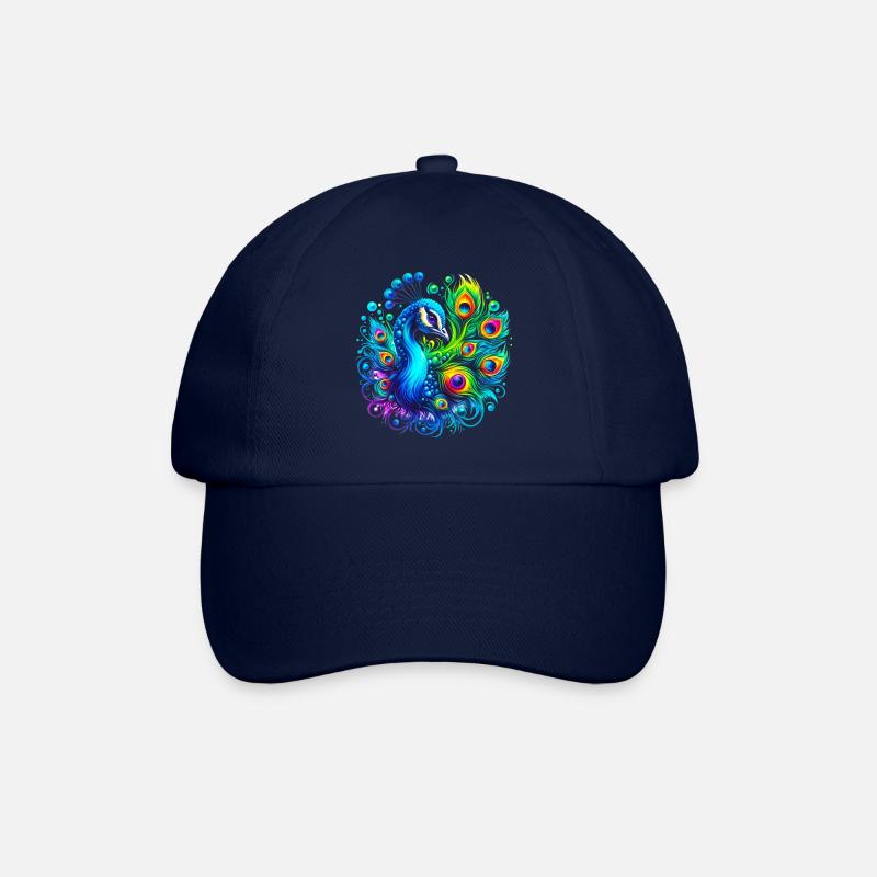 Pfau - Baseballkappe - Blau/Blau