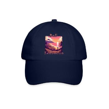 Bali Indonesia Sunset Beach Orange - Baseball Cap - blue/blue - Front