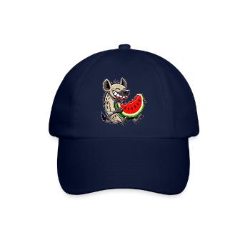 Cute hyena with watermelon cartoon fruit summer - Baseball Cap - blue/blue - Front