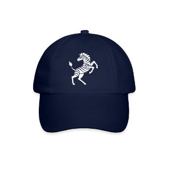 Zebra Hufe hoch Kunststück Silhouette - Baseballkappe - Blau/Blau - Vorne
