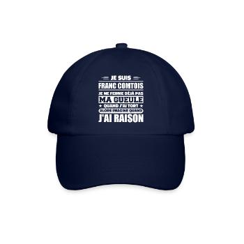 Franc comtois Ich halte meinen Mund nicht zu frank comté - Baseballkappe - Blau/Blau - Vorne