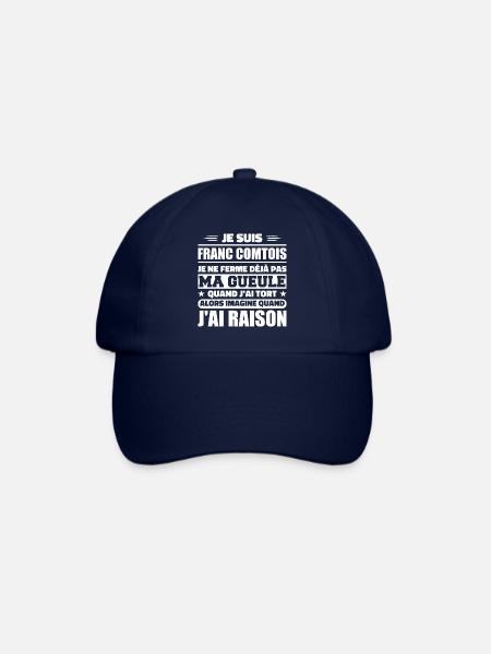 Franc comtois je ferme pas ma gueule franche comté - Casquette classique - bleu/bleu