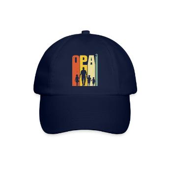 Opa hoch 3 dreifacher Opa werdender Opa Enkel - Baseballkappe - Blau/Blau - Vorne