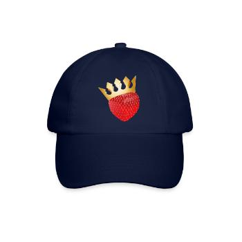 Fraise – Caractère fruité avec une couronne dorée - Casquette classique - bleu/bleu - Devant