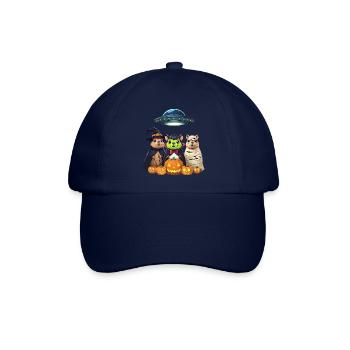 Halloween Capybara Hamster Ghost Gift Idea - Baseball Cap - blue/blue - Front