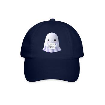 Halloween Saying Ghost Gift Idea - Baseball Cap - blue/blue - Front