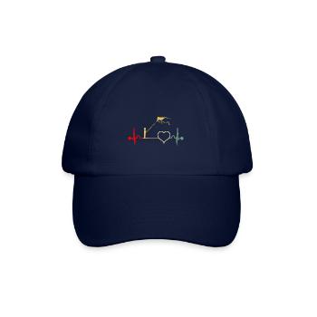 Kite Flying Kite Flying Heartbeat Vintage - Baseball Cap - blue/blue - Front