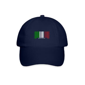 Italy Made in Italy Barcode Flag for Italians - Baseball Cap - blue/blue - Front