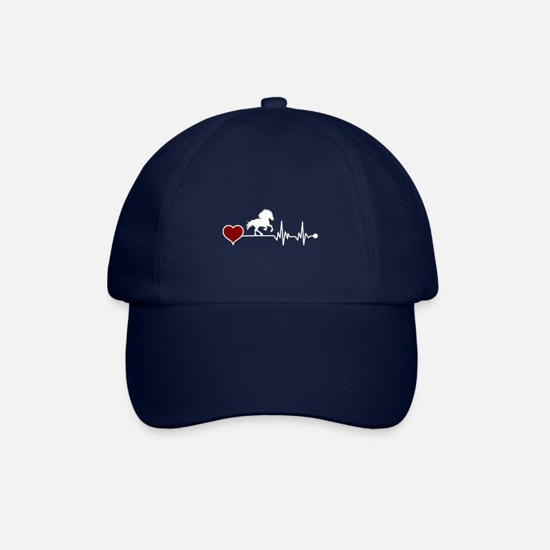 Tölter Islandpferd Herzschlag - Baseballkappe - Blau/Blau