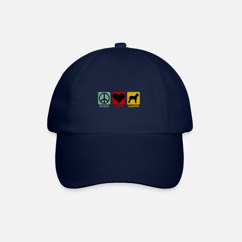 Lagotto Romagnolo Peace Love - Baseballkappe - Blau/Blau