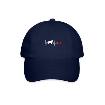 Neufundländer Herzschlag Geschenk - Baseballkappe - Blau/Blau - Vorne