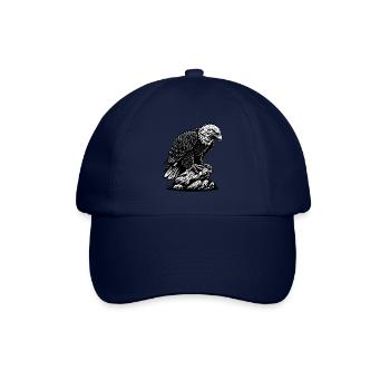 EAGLE, BIRD OF PREY, HAWK, HUNTER, FLIGHT, MAJESTY, FEATHER - Baseball Cap - blue/blue - Front