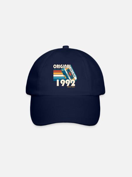 Jahrgang 1992 30. Geburtstag Geschenk August Fun - Baseballkappe - Blau/Blau