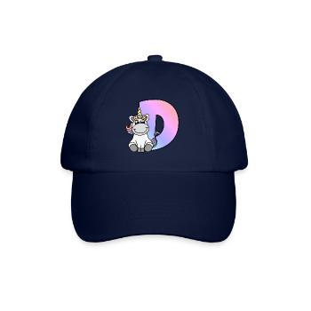 Licorne Lettre D - Casquette classique - bleu/bleu - Devant