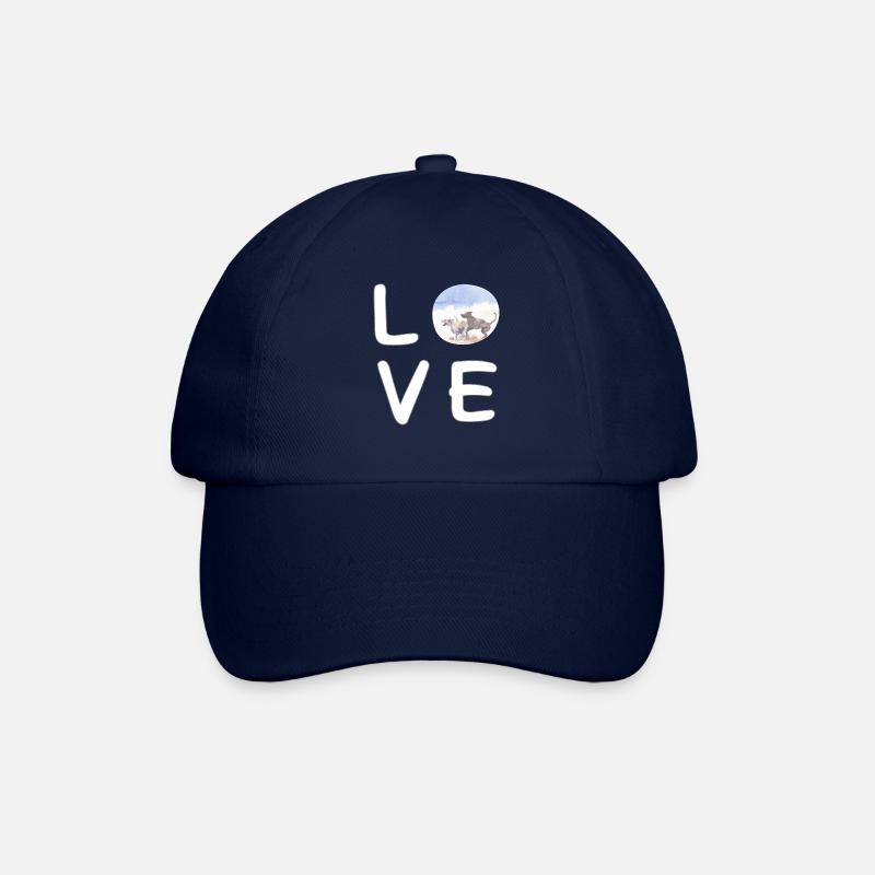 LOVE - Baseballkappe - Blau/Blau