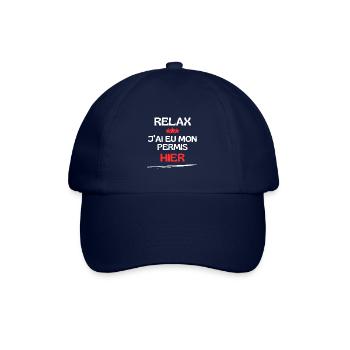 Relax j'ai eu mon permis hier - Casquette classique - bleu/bleu - Devant