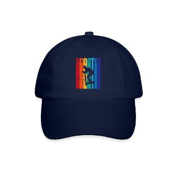 Cadeau de loisir vintage scooter à deux roues - Casquette classique - bleu/bleu - Devant