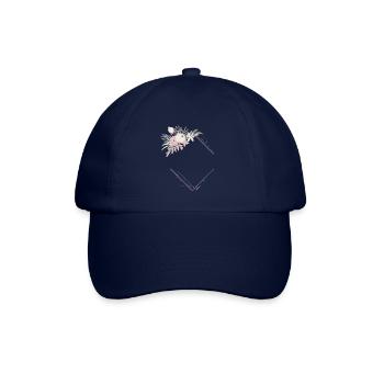 Blumen Geometrisch Personalisierbar - Baseballkappe - Blau/Blau - Vorne