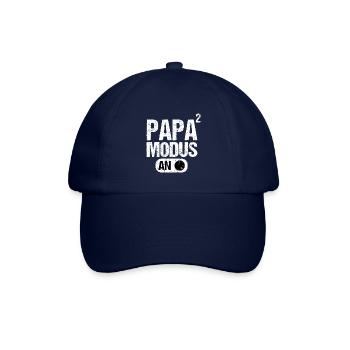 Papa Vater von 2 zwei Zweiten Kindern Zwillinge - Baseballkappe - Blau/Blau - Vorne