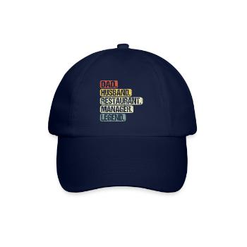 Hotel and Restaurant Manager Papa Husband Saying - Baseball Cap - blue/blue - Front