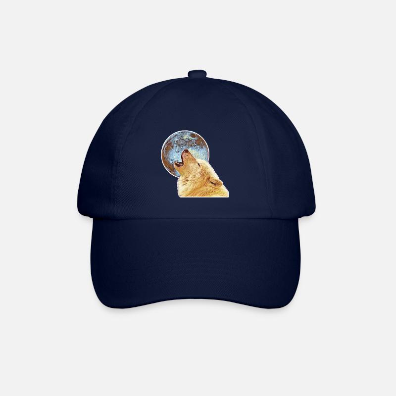 Wolf - Baseballkappe - Blau/Blau