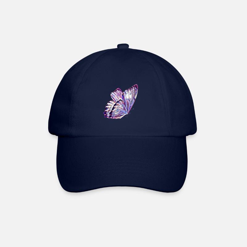 Schmetterling - Baseballkappe - Blau/Blau