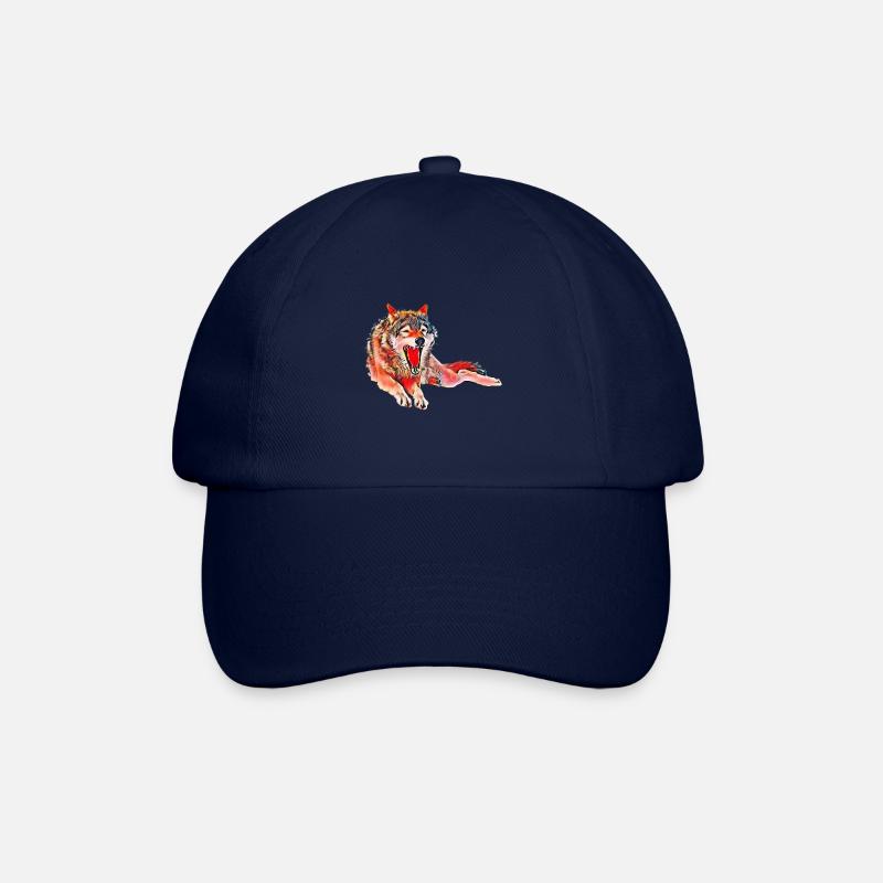 Wolf - Baseballkappe - Blau/Blau