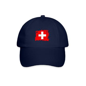 Schweiz Schweizer Switzerland Flagge Kreuz - Baseballkappe - Blau/Blau - Vorne