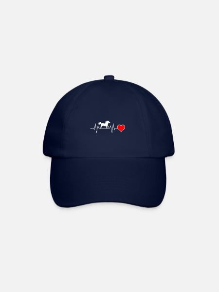 Noriker Kaltblüter Pferd Herzschlag - Baseballkappe - Blau/Blau