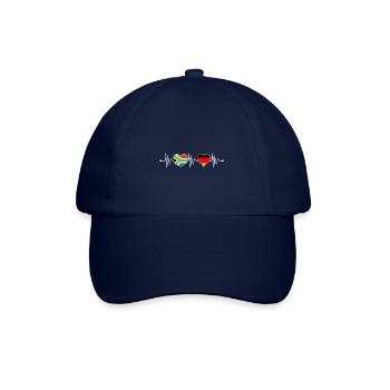 Afrique du Sud Allemagne RSA Flagge Herz Herzschlag - Casquette classique - bleu/bleu - Devant