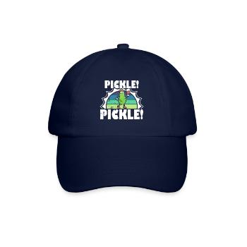 Pickle Pickelball Gurke Schläger Lustig - Baseballkappe - Blau/Blau - Vorne