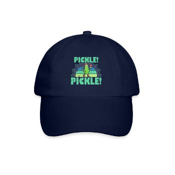 Pickle Pickelball Gurke Schläger Lustig - Baseballkappe - Blau/Blau - Vorne