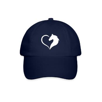 Heart Hobby Horse Sport Saddle Gift Dressage - Baseball Cap - blue/blue - Front