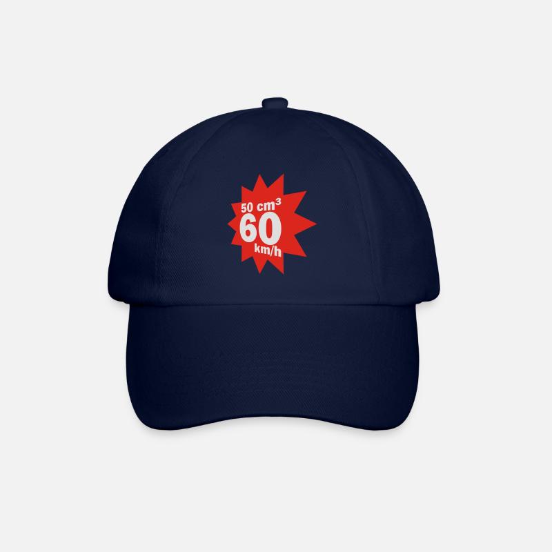 50 cc, 60 kmh - Casquette classique - bleu/bleu