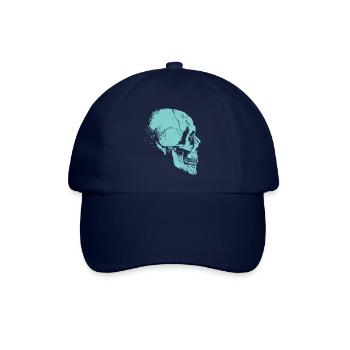 Skelett Totenkopf Bones - Baseballkappe - Blau/Blau - Vorne