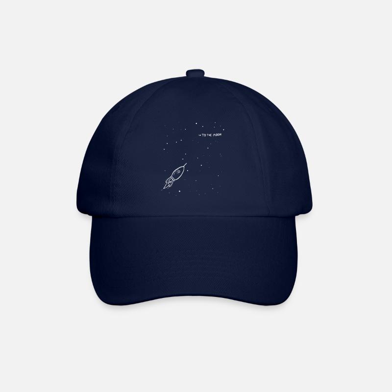 To The Moon And Back | Rakete | Partnerlook - Baseballkappe - Blau/Blau