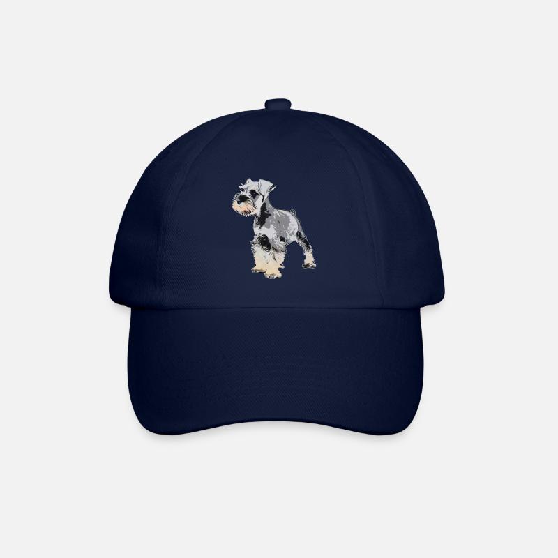 Miniature Schnauzer 1 - Baseball Cap - blue/blue