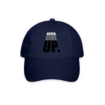 winner never give up logo design never - Baseball Cap - blue/blue - Front