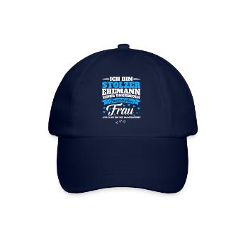 Ich Bin Stolzer Ehemann einer Fantastischen Frau - Baseballkappe - Blau/Blau - Vorne