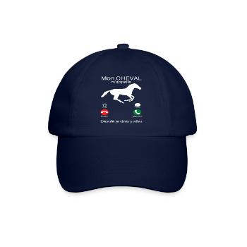T shirt cheval mon cheval m'appelle humour cadeau. - Casquette classique - bleu/bleu - Devant