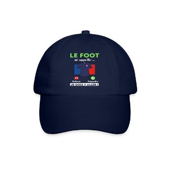 T shirt foot le foot m'appelle cadeau football - Casquette classique - bleu/bleu - Devant