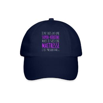 maîtresse humour maitresse d' école cadeau - Casquette classique - bleu/bleu - Devant