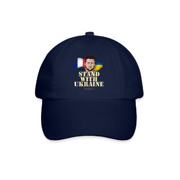 Ukraine France Stand with Ukraine - Baseball Cap - blue/blue - Front