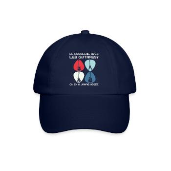 Guitariste humour guitare cadeau homme femme - Casquette classique - bleu/bleu - Devant