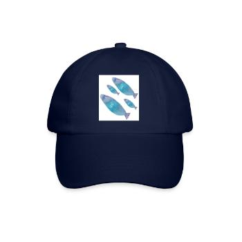 Fische - Baseballkappe - Blau/Blau - Vorne
