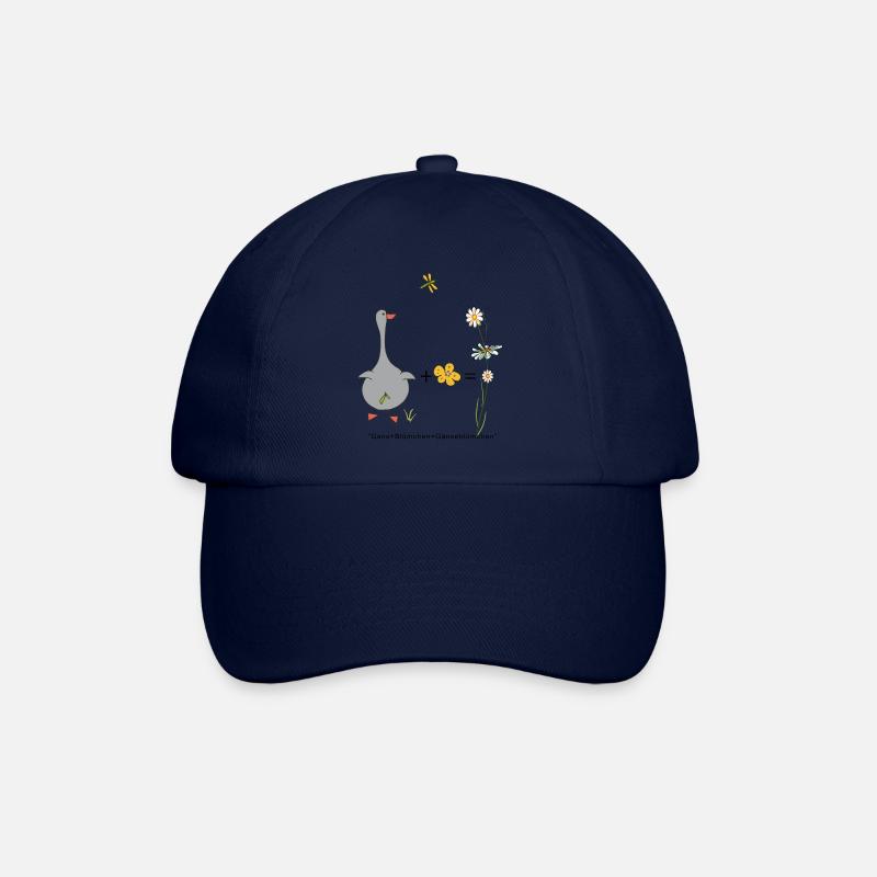 Gans und Blümchen gleich Gänseblümchen - Baseballkappe - Blau/Blau