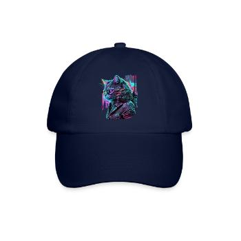 Synthwave Cat Cats 80s Cadeau - Casquette classique - bleu/bleu - Devant