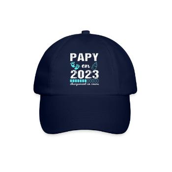 Papy en 2023 annonce naissance cadeau futur papy - Casquette classique - bleu/bleu - Devant