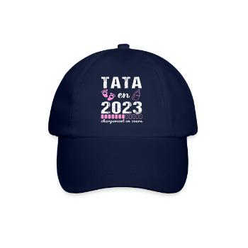 Tata en 2023 annonce naissance cadeau tante - Casquette classique - bleu/bleu - Devant